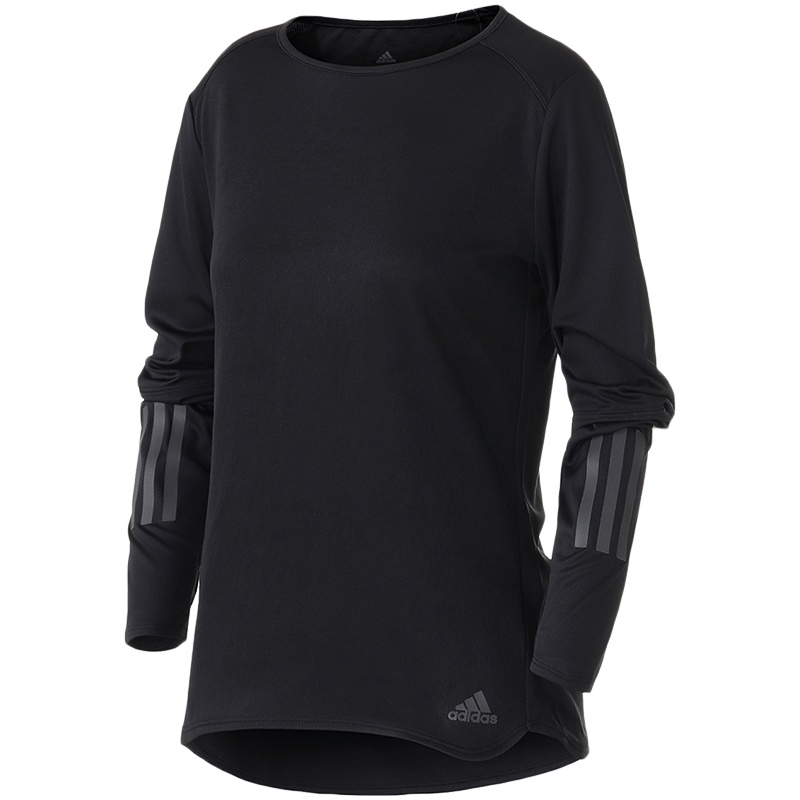 【自营】adidas阿迪达斯女子长袖T恤跑步健身运动服CZ5987 L CZ5987黑色