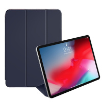 intermail2018新iPad Pro 11英寸硬壳保护套苹果平板Pro保护壳爱派pad三折PC硬壳藏青色简约风