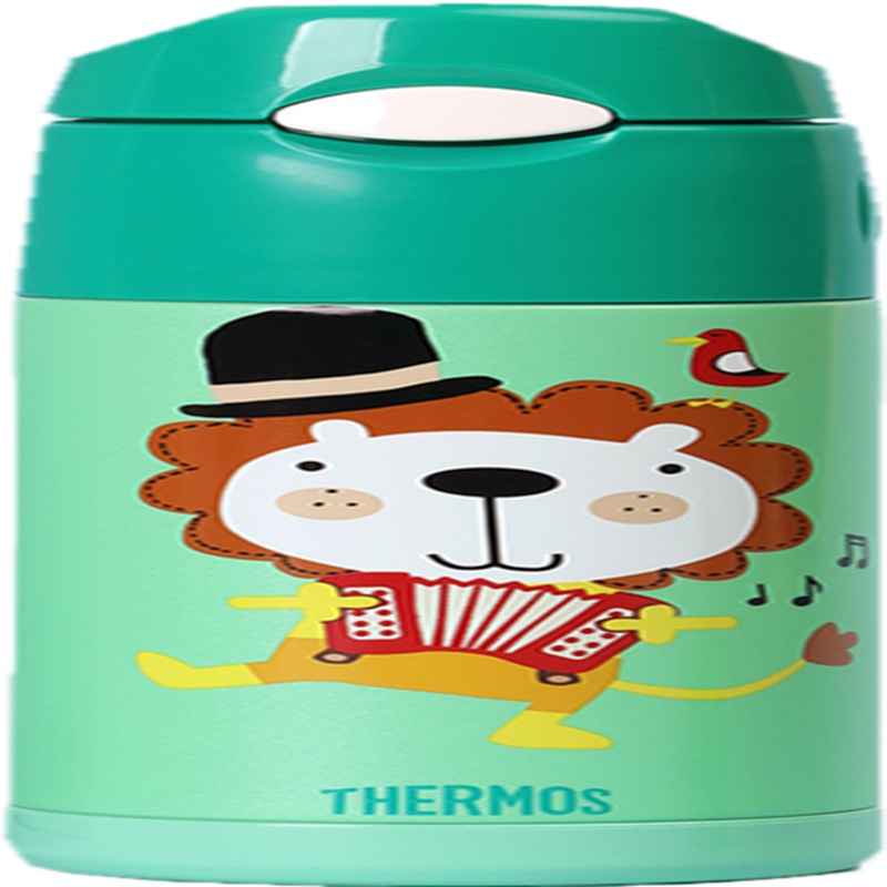 膳魔師(THERMOS)儿童不锈钢保温吸管杯水杯 FFI-403 绿色 360ml 适用年龄：3岁以上