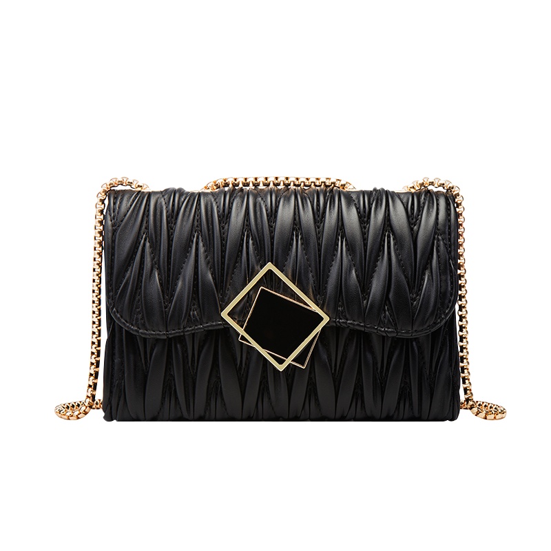 【顺丰配送】包包女包2021新款时尚皱皮斜挎网红洋气法国链条仙女包LB191145