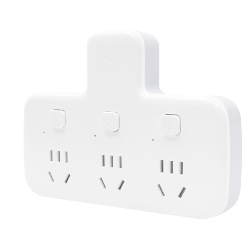 公牛品字型GN-96033一转三插排插座 接线板总控开关扩展转换插头