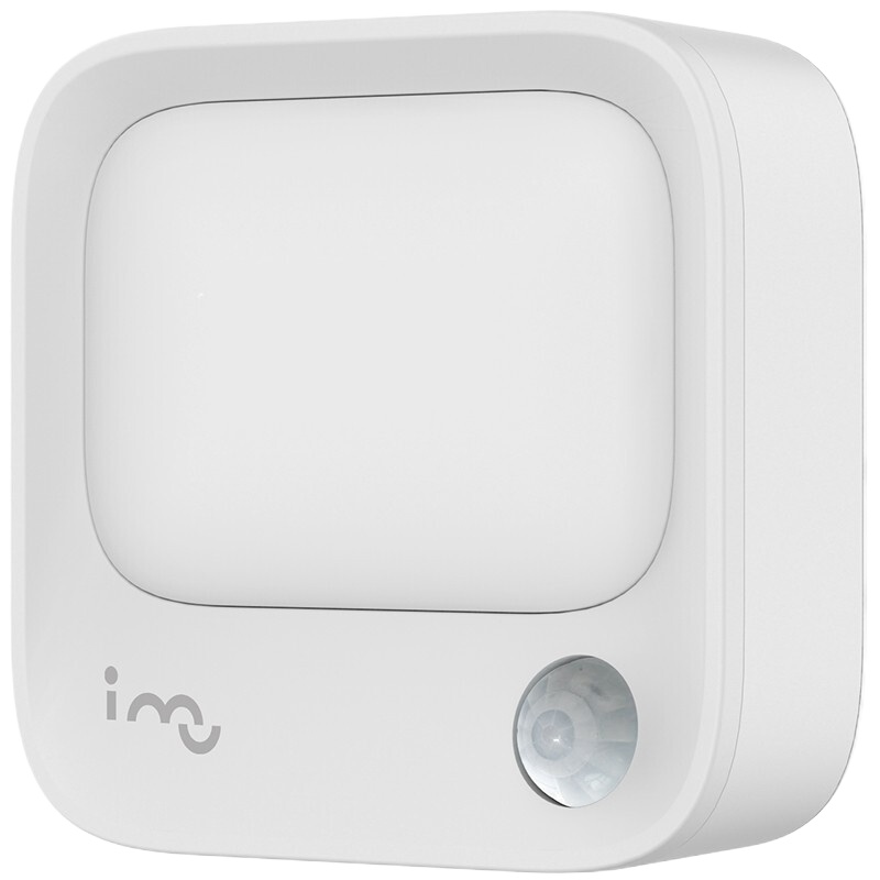 imu幻响复古小电视人体感应LED小夜灯充电床头夜光灯过道卧室台灯护眼灯礼物无线自动起夜灯免布线创意 暖白