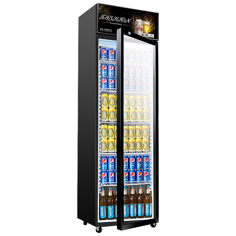 寒箭展示柜饮料柜商用冰柜大小超市冰箱啤酒冷藏柜水果保鲜柜单门风冷上机组