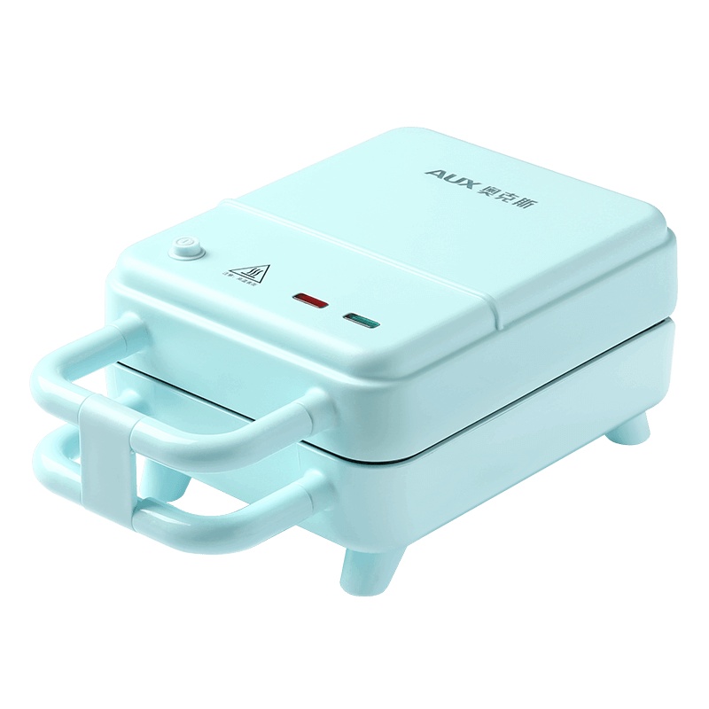 奥克斯(AUX)三明治机家用多功能双盘加热吐司压烤面包机早餐轻食机 网红华夫饼早餐机带三明治盘可定时可拆卸烤盘烧烤机