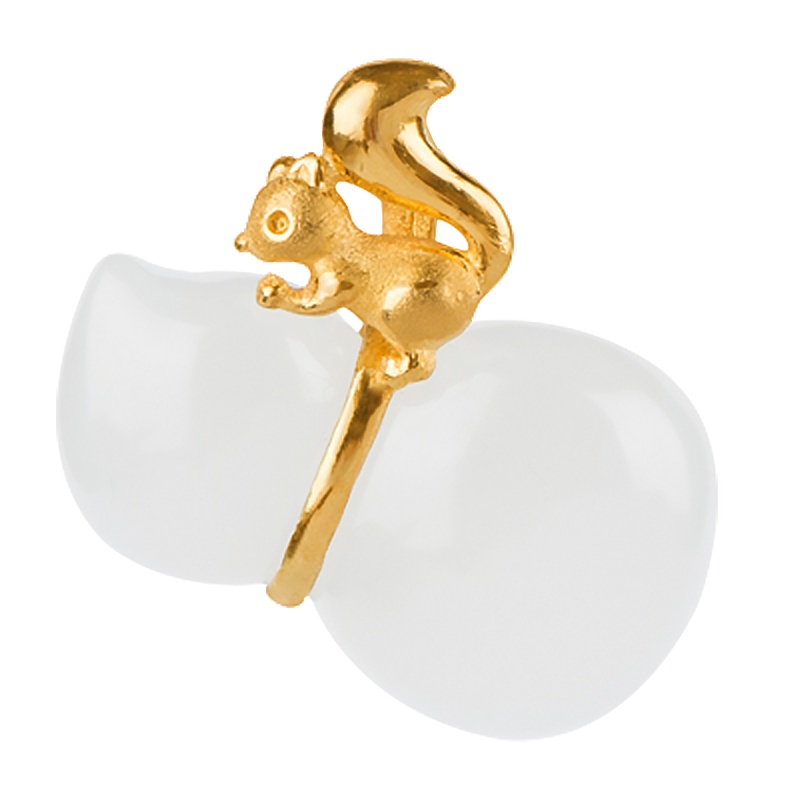 金一国囍足金玉葫芦·灵福女士款和田玉吊坠赠银链（定价）ZJDZ028