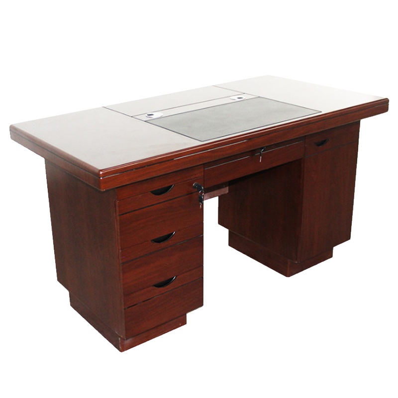 油漆实木办公桌配椅子