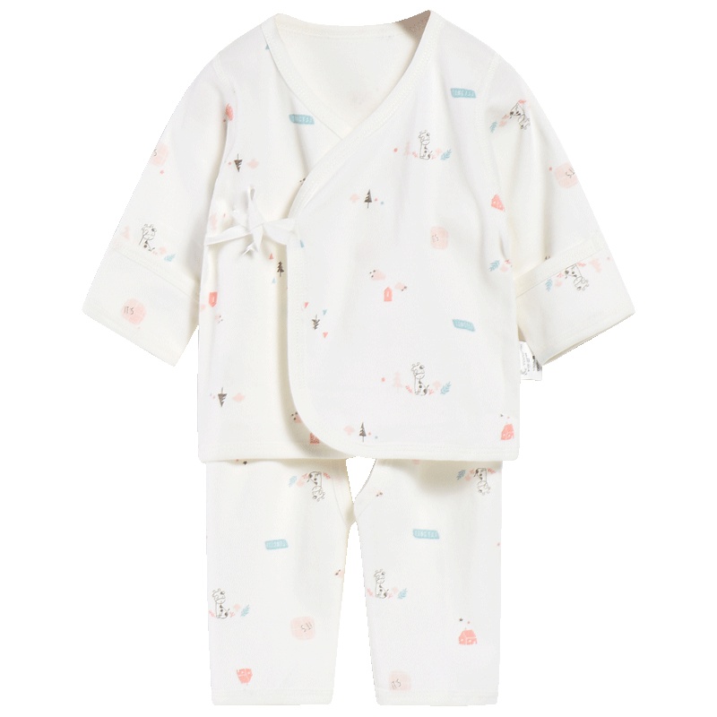 童泰TONGTAI初生儿纯棉内衣套装0--3个月婴儿和服两件套婴幼儿通用52cm