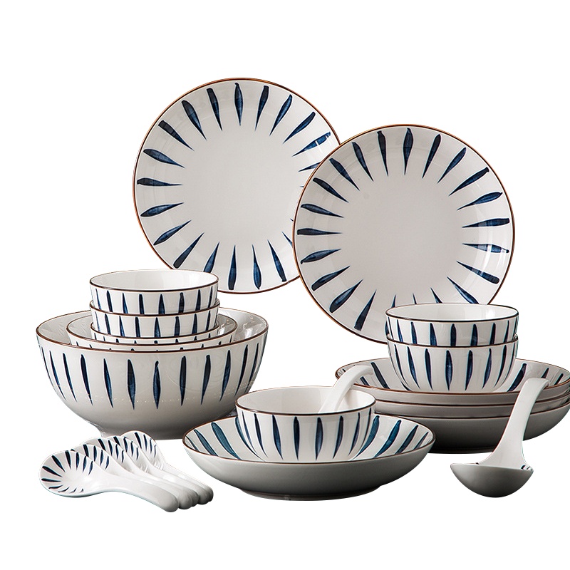 是尚 碗碟套装 餐具陶瓷米饭碗大汤碗饭盘