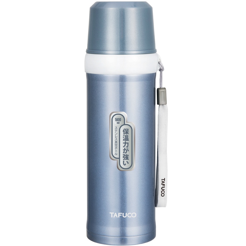 日本泰福高(TAFCUO)韩版大容量304不锈钢保温杯运动旅行便携保温杯带提绳