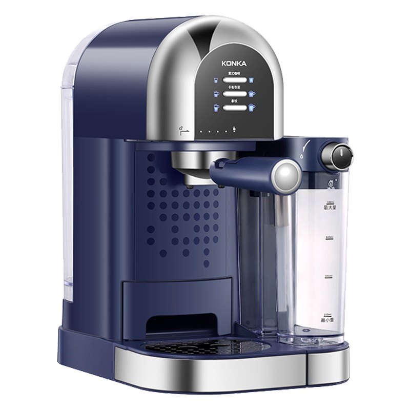 康佳(KONKA) 咖啡机KCF-1001意式浓缩 一键奶泡 花式咖啡拿铁 卡布奇诺 家用办公室咖啡壶机