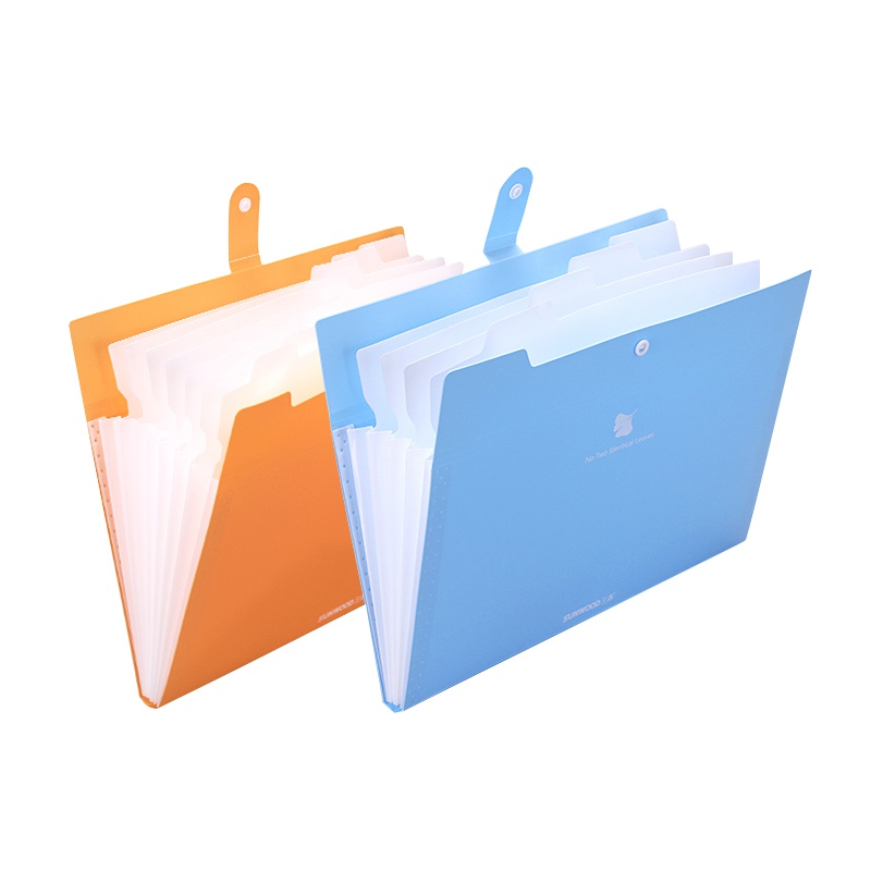 三木(SUNWOOD)文件袋学生用多层插页A4透明风琴包韩版小清新分类卷子试卷册资料册卷子试卷袋整理收纳袋收纳盒