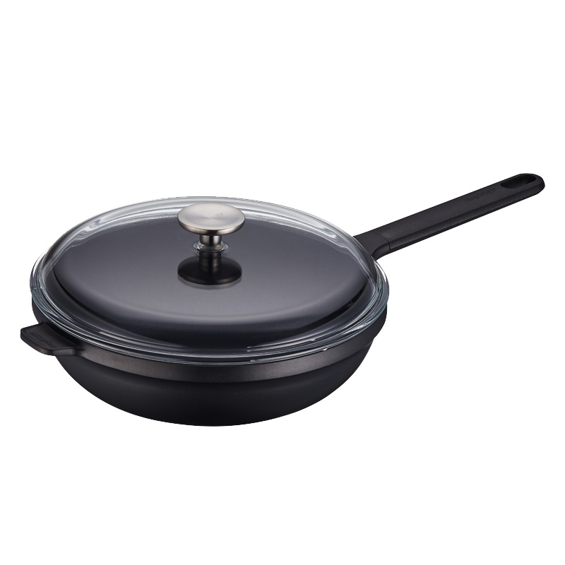 贝高福(Berghoff)锅具 GEM系列 煎炒锅 28cm(BH0102201)煎炒锅 带盖煎锅电磁炉燃气灶适用炒锅