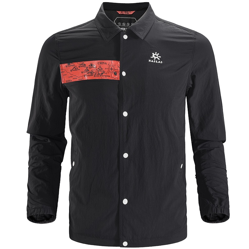 凯乐石户外旅行运动休闲外套男款防风山峰教练夹克开衫