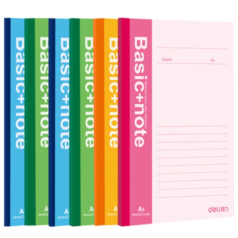 格瑞特宏歌X得 力 7653 笔记本 A5软面抄 笔记本 记事本 60页/本[10本装]