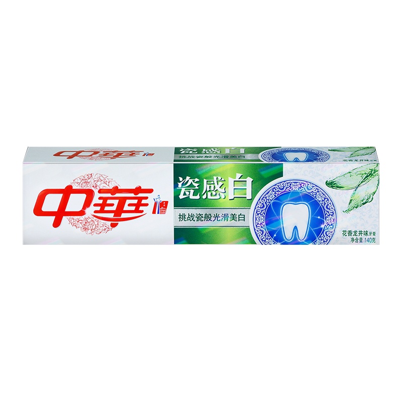 中华 (Zhong Hua) 瓷感白牙膏 花香龙井味140g[联合利华]