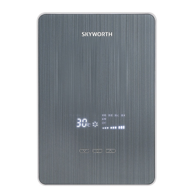 创维(Skyworth)即热式电热水器智能恒温大功率速热免储水小型家用卫生间6000W热水器 D806灰色(自行安装)