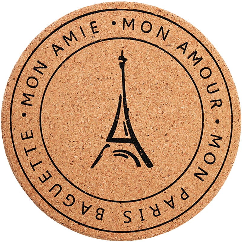 唐宗筷 圆形2个装软木锅垫 隔热垫 防烫垫 餐垫19cm C6606