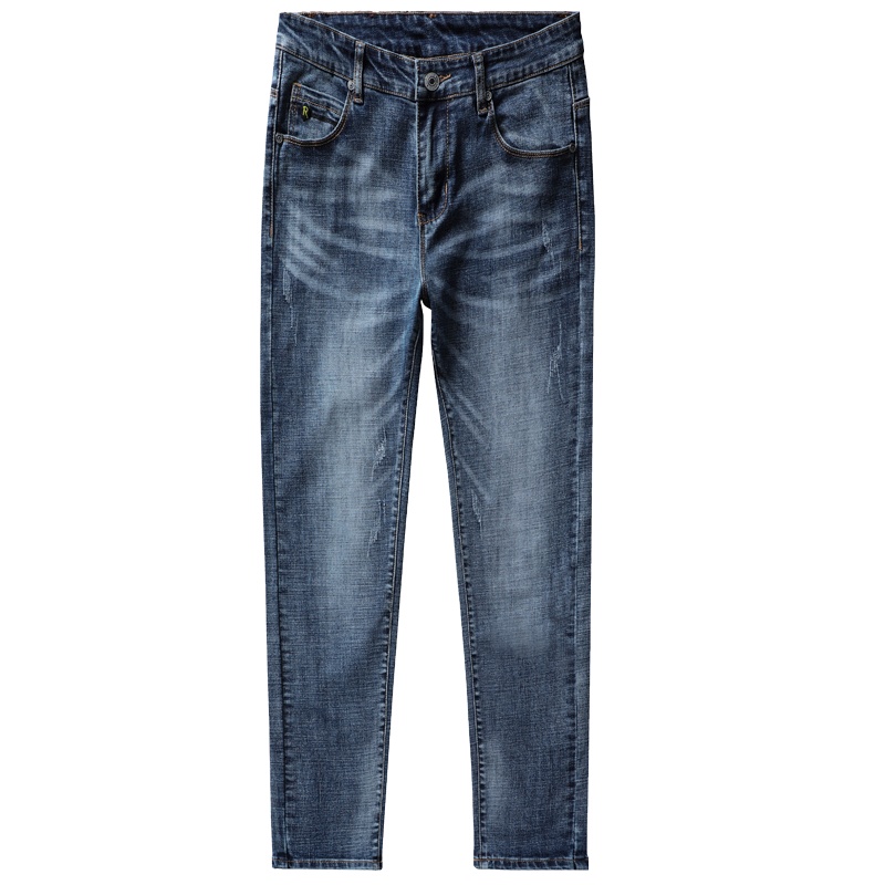 绅士空间2021春季弹力牛仔裤男装修身直筒裤男韩版小脚长裤大码男士牛仔裤MJ.3151