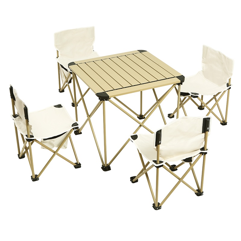 户外桌椅套装折叠野餐桌便携式烧烤用品露营桌子加大三件套五件套送大收纳包