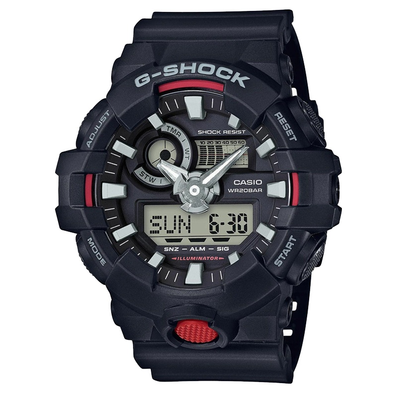CASIO 卡西欧 G-SHOCK YOUTH系列 防震防水 石英表男士运动手表 GA-700-1A