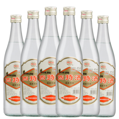 [四特一级授权]四特酒 绵柔特香 酒整箱装 四特莲四 光瓶 45度 500ml*