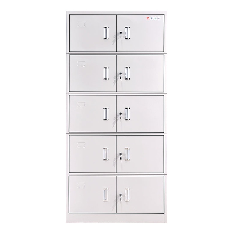 DXBG钢制办公文件柜铁皮柜矮柜资料密码带锁凭证档案员工储物更衣柜子分体五节柜