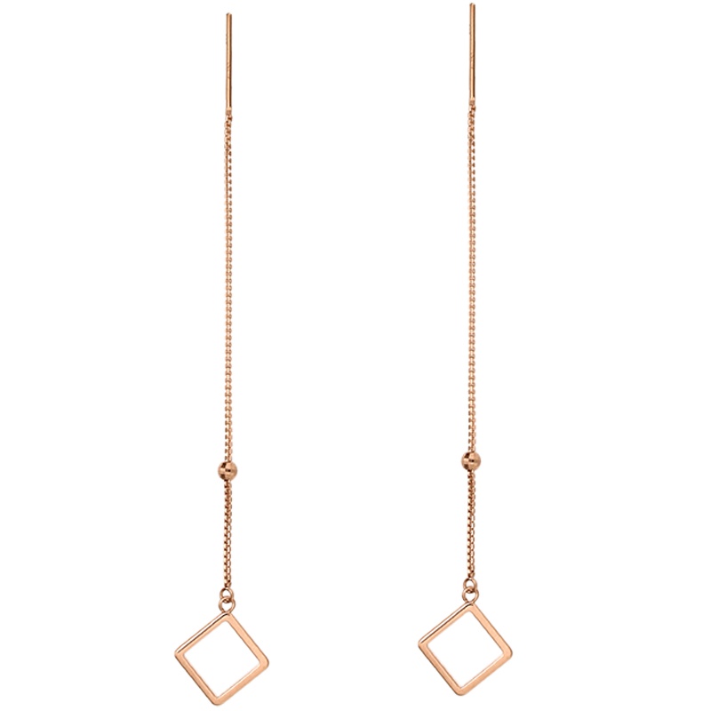 金一 18K金玫瑰金新款欢乐颂女士K金耳钉耳线送女友 (定价)CEF021