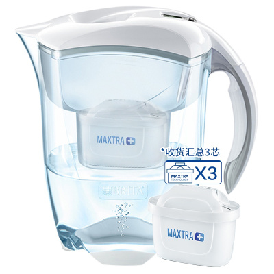 碧然德(BRITA)滤水壶滤芯净水器家用净水壶Elemaris探索者白色一壶3芯