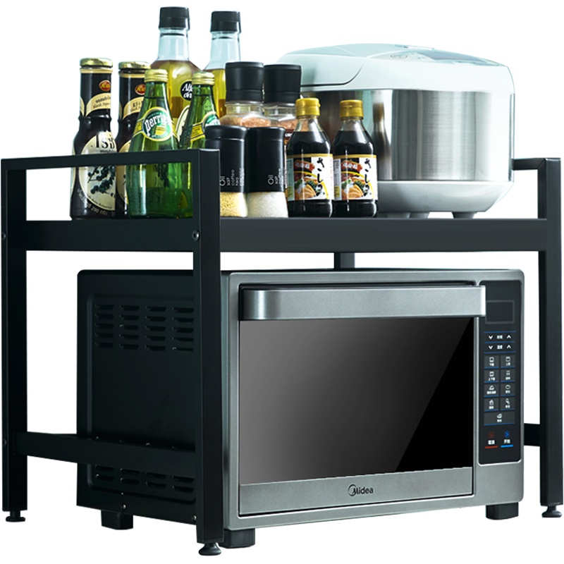 [惠]卡贝不锈钢厨房置物架微波炉架子调料架落地支架水槽碗架