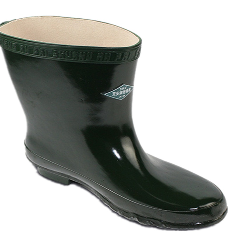 苏识 S-S048 高压35kv绝缘靴 中筒靴 电工雨鞋 劳保鞋 (计价单位：双)黑