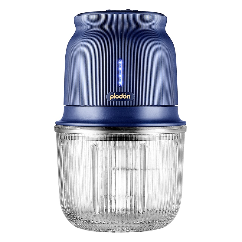 浦利顿宝宝家用无线辅食电动小型料理机多功能绞菜碎肉搅拌机绞馅-蓝色