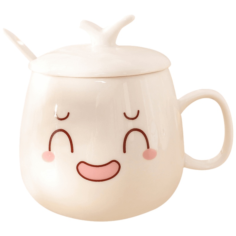 权夫人马克杯女男杯杯子带盖勺喝水杯茶杯牛奶杯瓷杯