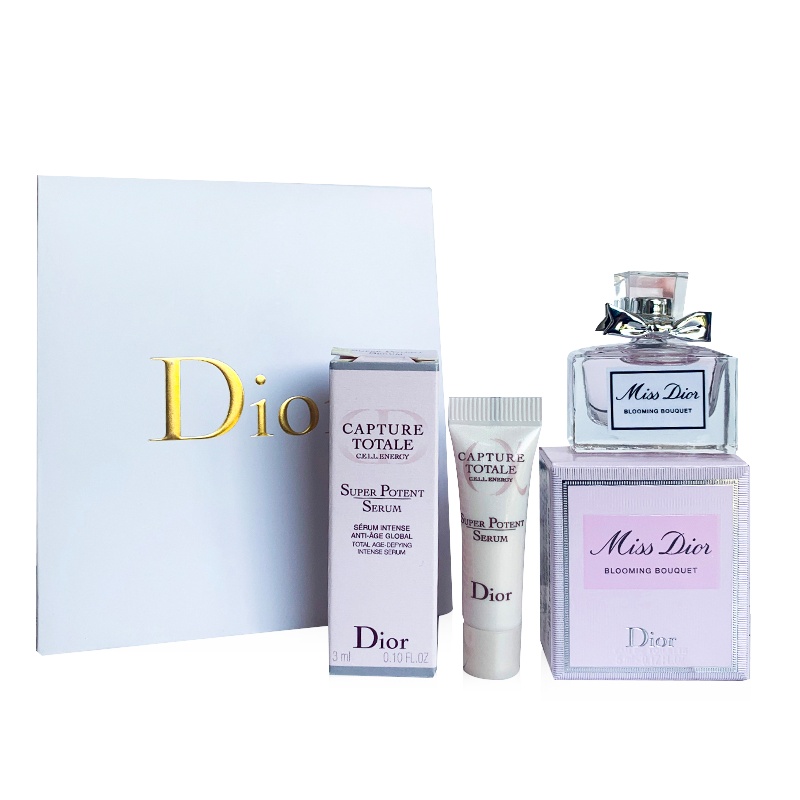 迪奥Dior小姐花漾淡香氛5ml +肌活蕴能精华3ml 2件套盒