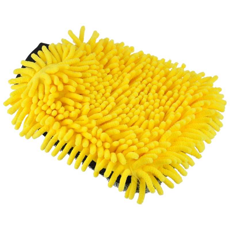 三合一雪尼尔洗车手套 双面防水擦车专用不伤车 弹性袖口超细纤维 擦车布洗车配件汽车用品