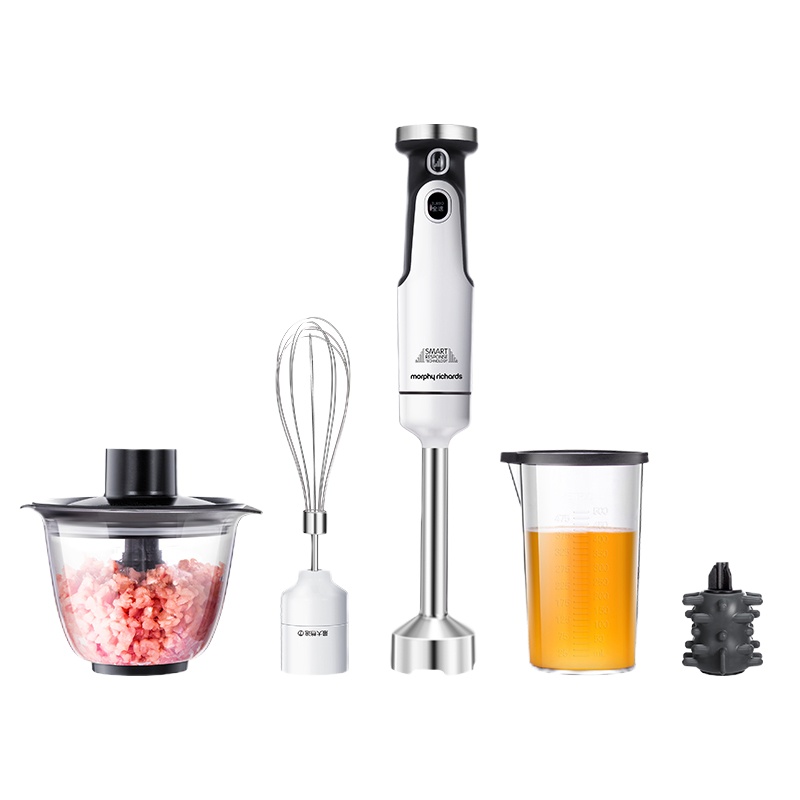 摩飞料理机家用多功能手持式打蛋婴儿辅食搅拌机魔飞料理棒MR6006 白色