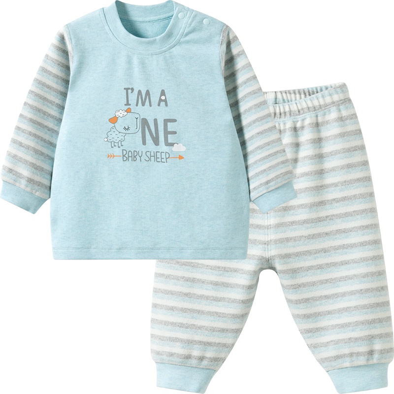 哈贝比（happyB） 童装婴儿衣服 婴儿套装 男女宝宝长袖前开婴幼童柔软内衣