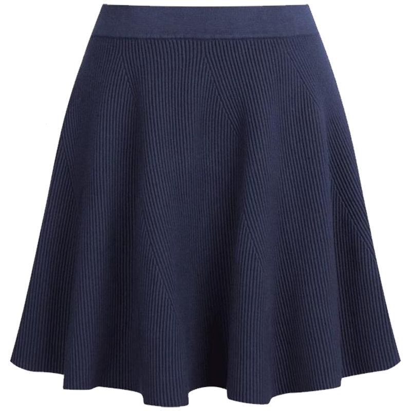 【热卖】针织半身裙女士2019秋冬季新款韩版黑色短裙高腰学生a字百褶裙女20011593
