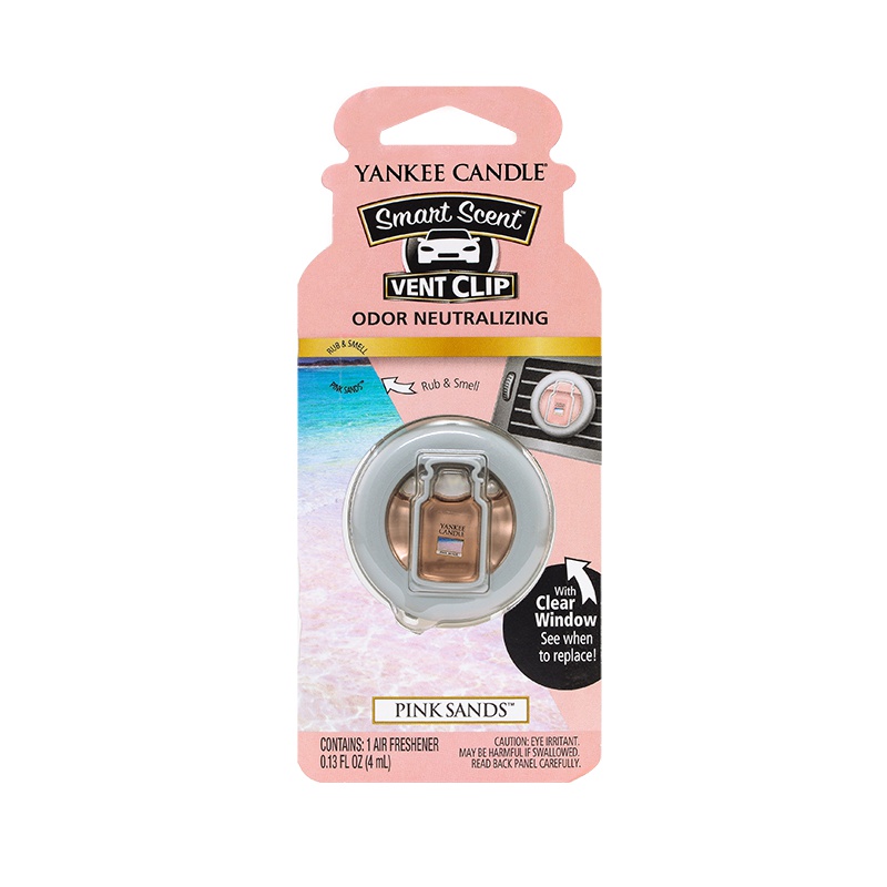 yankee candle扬基车载香氛夹进口香水奔驰宝马车内用出风口香水粉色沙滩Pink Sands