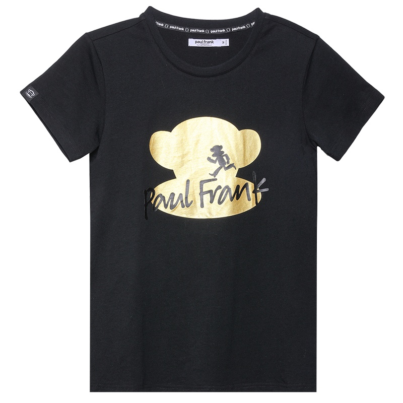 Paul Frank/大嘴猴 夏季T恤女时尚烫金印花ins潮流短袖上衣