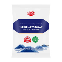 迎客松 未加碘深海自然晶盐300g*4袋 【不添加抗结剂】不加碘海盐食用盐细盐
