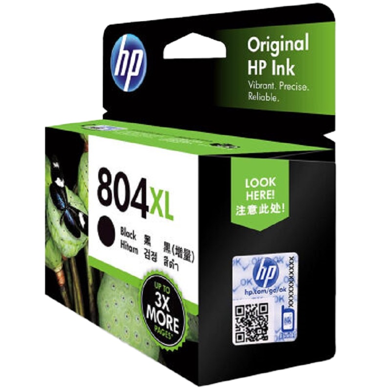 惠普(HP)T6N12AA 804XL 黑色大容量墨盒 (适用于HP ENVY Photo 6220 /6222)
