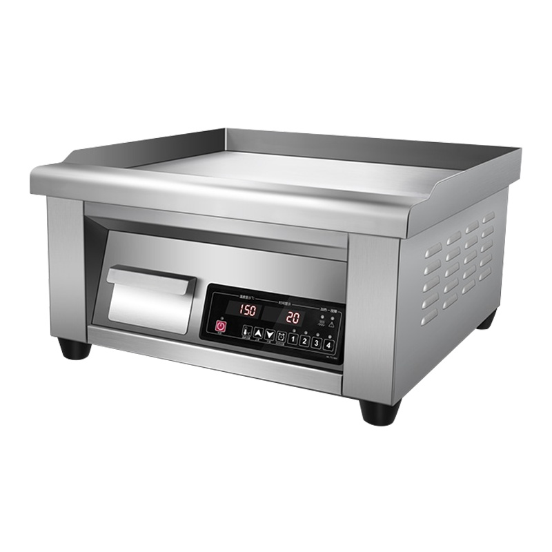 乐创(lecon) 电扒炉 EO638Z 智能商用电扒炉煎扒炉 煎蛋手抓饼机炒饭炒面机 加长款煎牛排机铁板烧设备