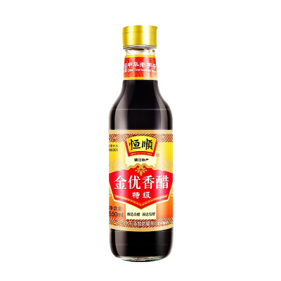 恒顺金优香醋550ml*6瓶(特级)固态发酵酿造食醋镇江香醋