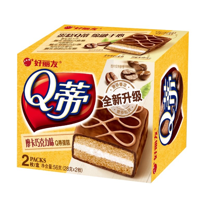 好丽友(Orion) 糕点 Q蒂蛋糕 摩卡巧克力味56g/盒 2枚(蛋糕礼盒)