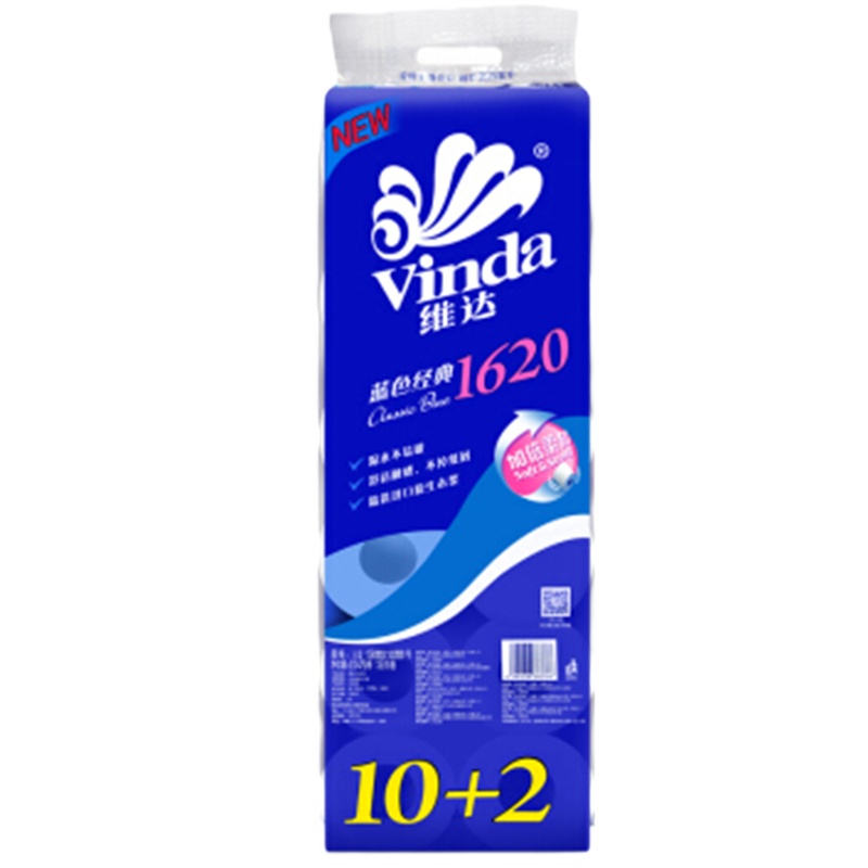维达(Vinda)蓝色经典卷纸135gx12卷x3提 V4058