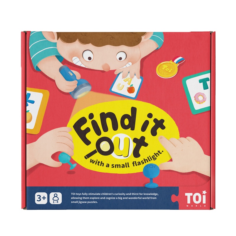 TOI图益手电找找看 儿童桌面游戏桌游玩具亲子早教益智互动3-8岁+男孩女孩生日六一礼物
