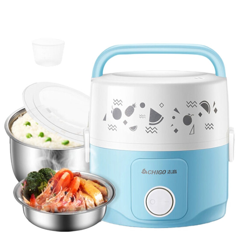 志高(CHIGO)ZG-JP04 双层电蒸煮饭盒304不锈钢内胆