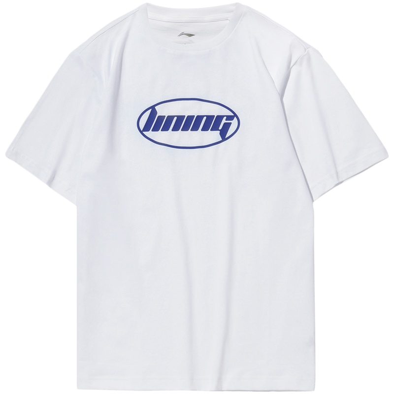 李宁运动时尚系列男女同款短袖文化衫AHSQ412-1