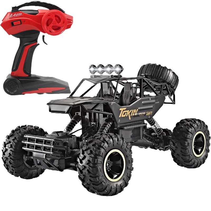 星域传奇 [送备用电池]儿童玩具遥控汽车充电越野车大脚车超大耐摔电动四驱赛车模型男孩3-12岁生日礼物 37CM款遥控车