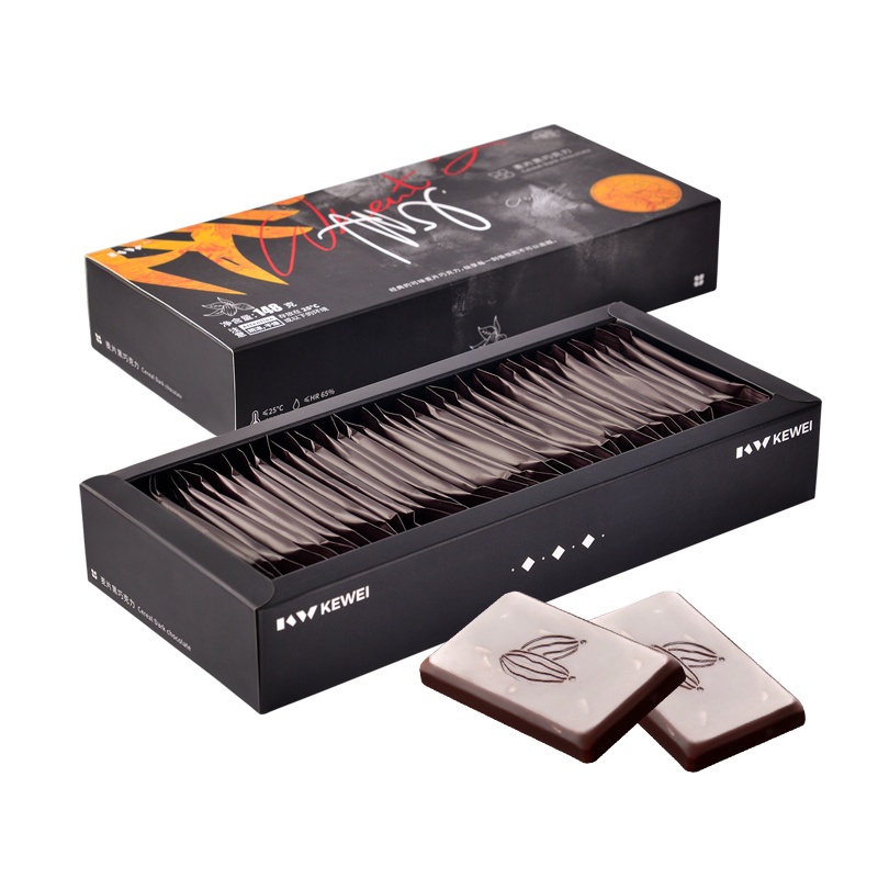 148克37粒枕式长方糖麦片黑巧克力纸盒